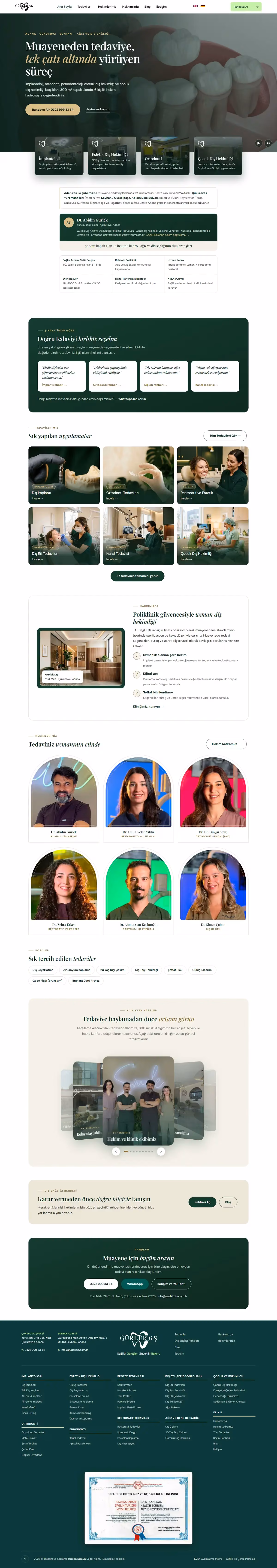 gurlekdis.com.tr ana sayfasının tam sayfa ekran görüntüsü