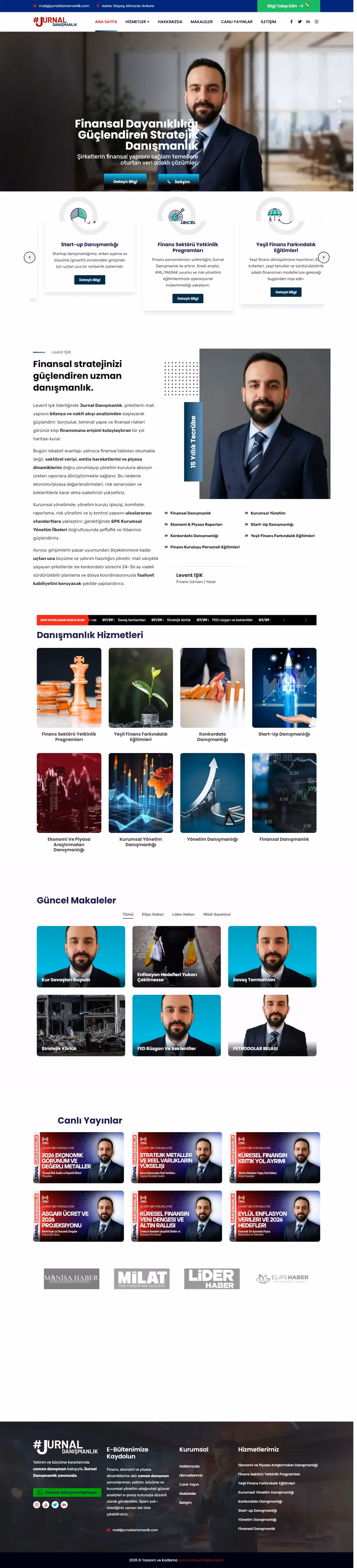 jurnaldanismanlik.com ana sayfasının tam sayfa ekran görüntüsü