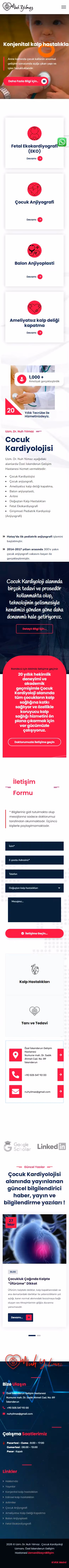 nuhyilmaz.com.tr ana sayfasının tam sayfa ekran görüntüsü