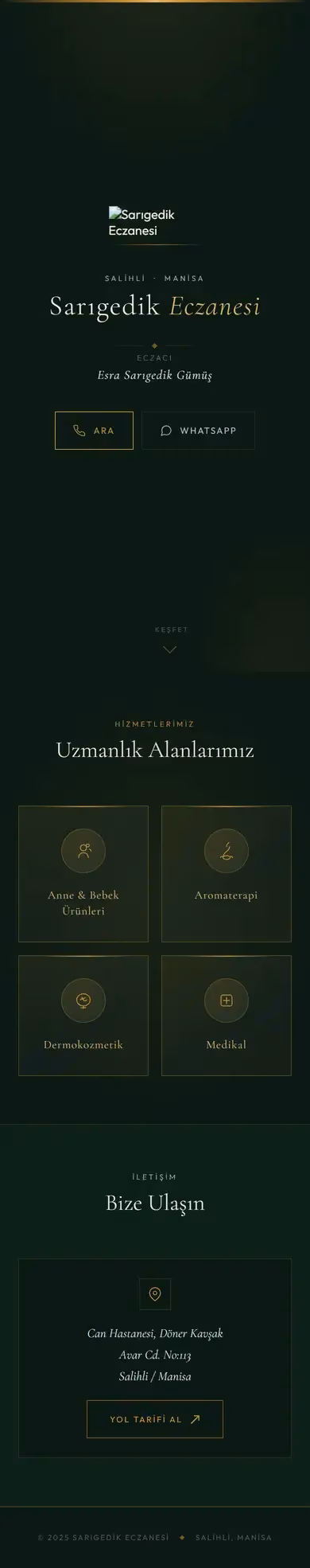 sarigedik.com.tr ana sayfasının tam sayfa ekran görüntüsü