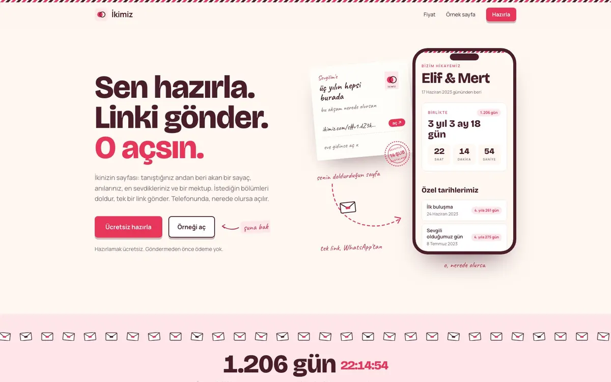 Uzman Anı Defteri tanıtım sayfası: telefonda çift sayacı ve özel tarihler önizlemesi